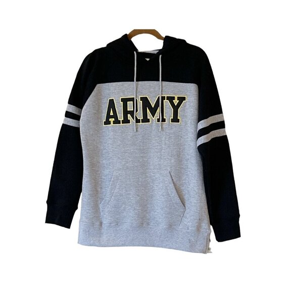 Top of the World Women's Army Logo Hooded Sweatshirt Black Gray Size M NWT - Picture 7 of 7